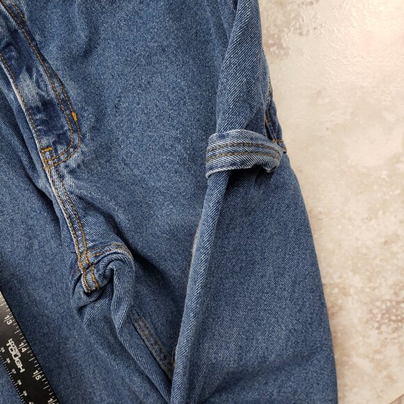 Blue Mountain Blue Jean Carpenter Pants Med Wash Size 36 X 32 Wide Leg Utility - Picture 5 of 7
